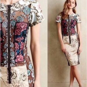 NWOT$298 Beguile Byron Lars Anthropologie Pieced Brocade Tapestry Dress 6P